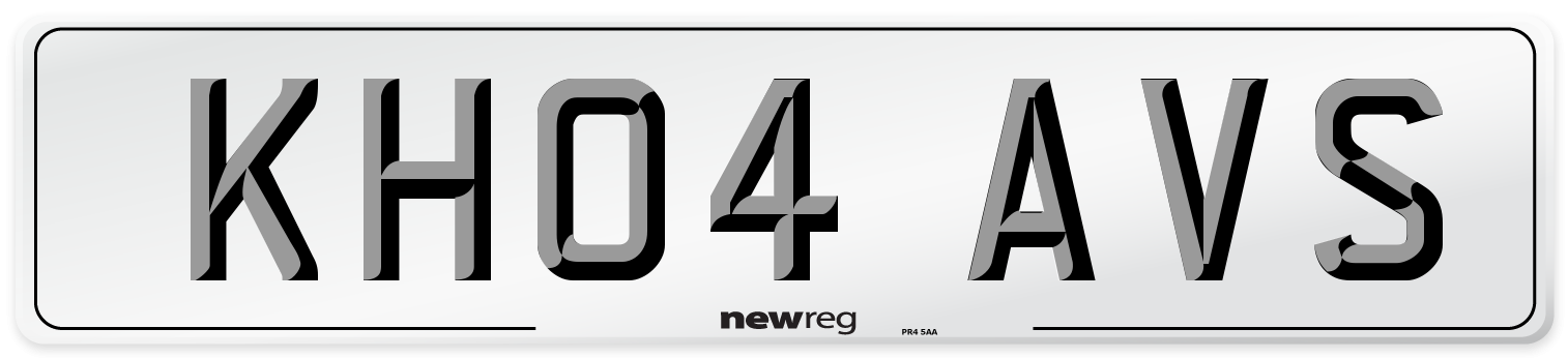 KH04 AVS Number Plate from New Reg
